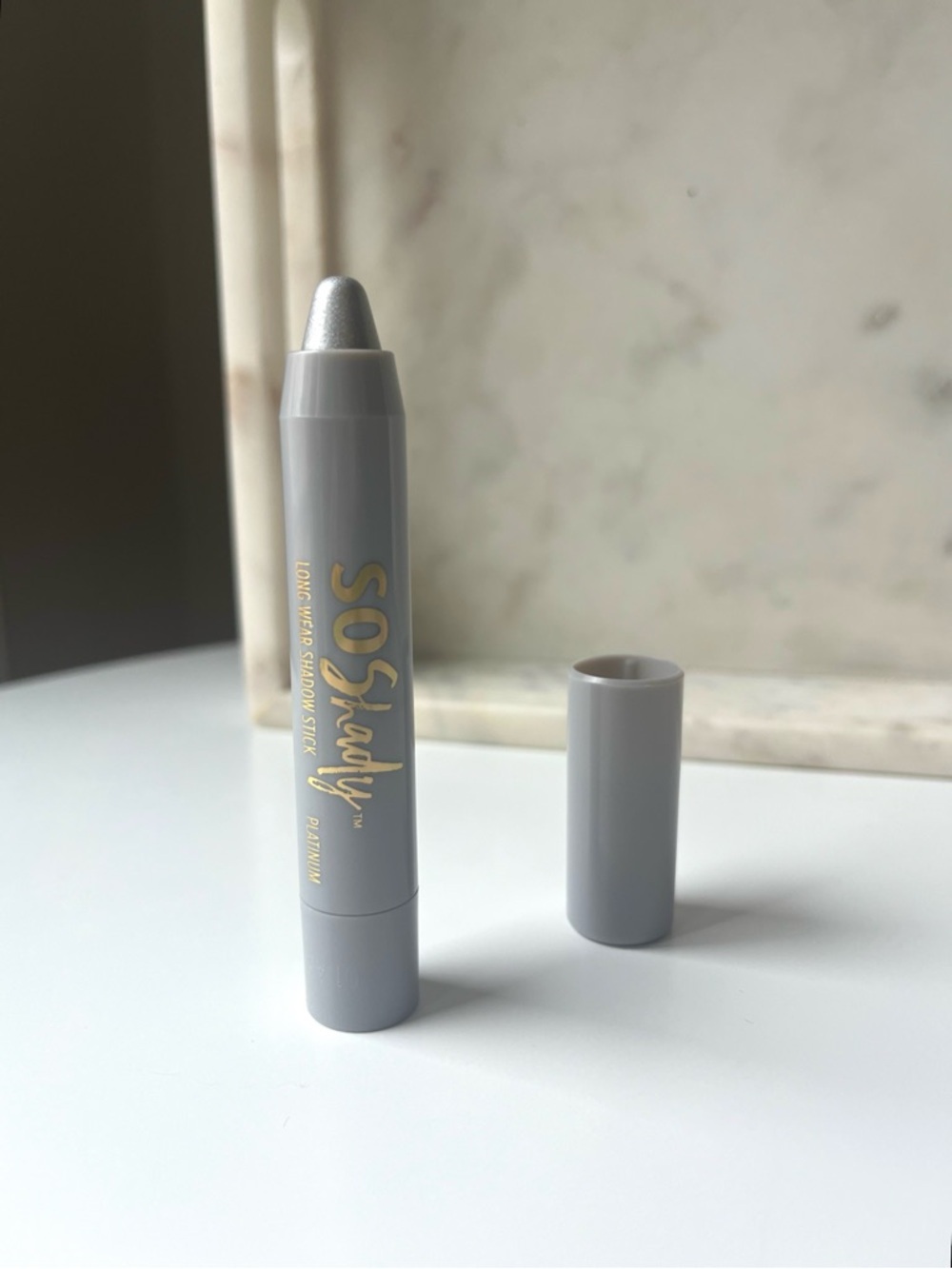 💜 BELLE BEAUTY So Shady Shadow Stick, Long Wear, Platinum NEW
